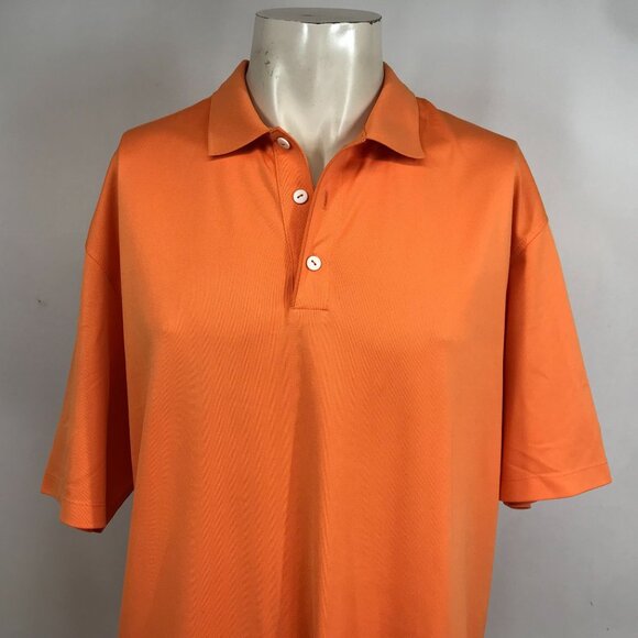 NIKE GOLF - MEN'S XLARGE -ORANGE SHORT SLEEVE COLLARED POLYESTER GOLF SHIRT - Picture 2 of 8